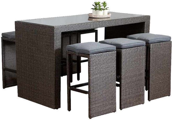 Wicker Bar Counter Set KFB-002